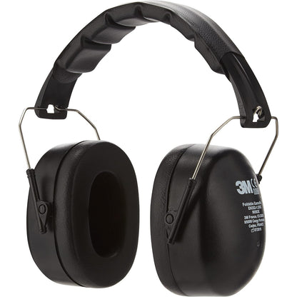 3M Foldable Noise Cancelling Headphones 90563E Black Comfortable Hearing Protection