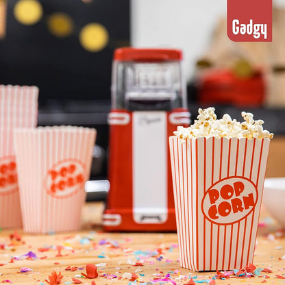 Gadgy Retro Hot Air Popcorn Maker Red GG0732