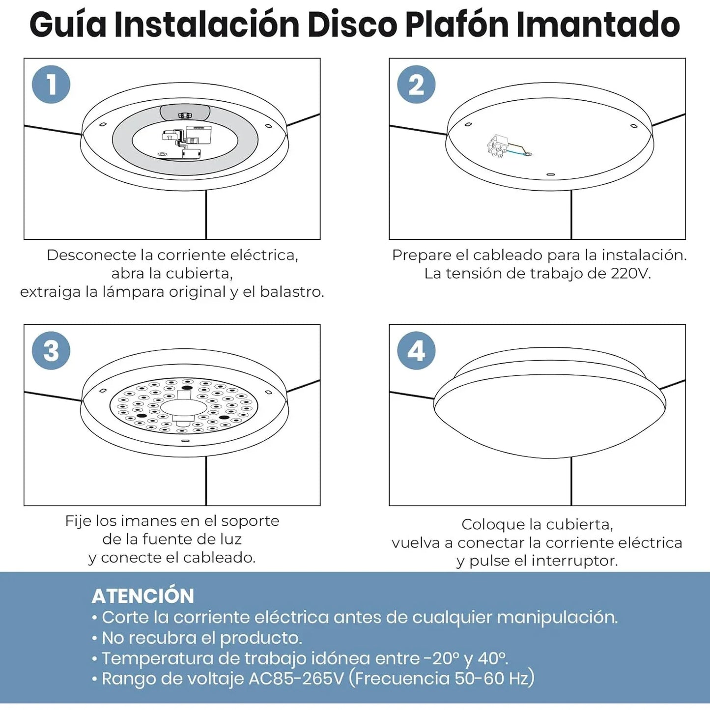 LED ATOMANT Magnetized Ceiling Panel 24W Warm White 2160 Lumen - Gomix Brands Outlet