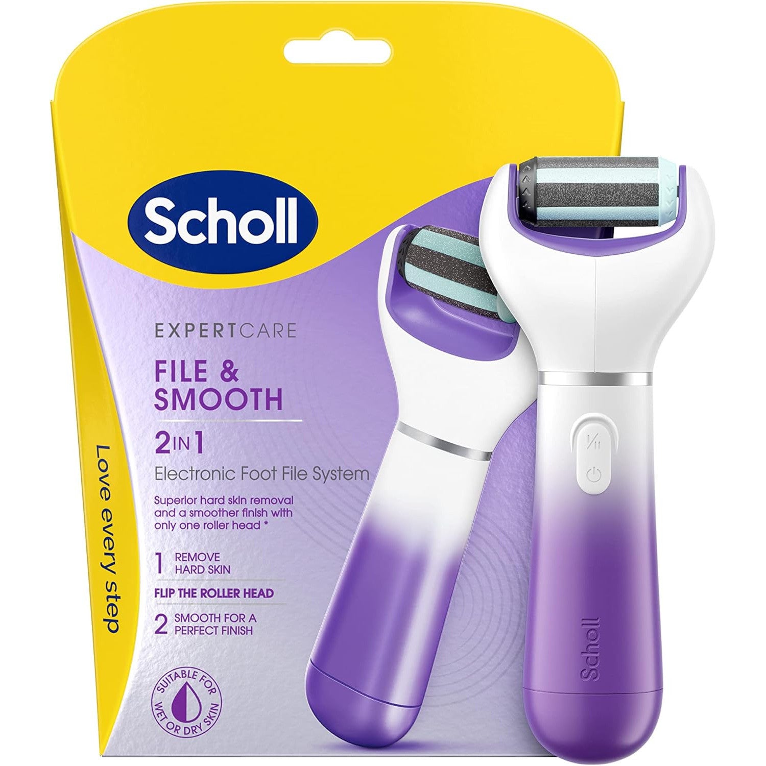 Scholl ExpertCare 2-in-1 Electric Foot File Dual Speed Remover
