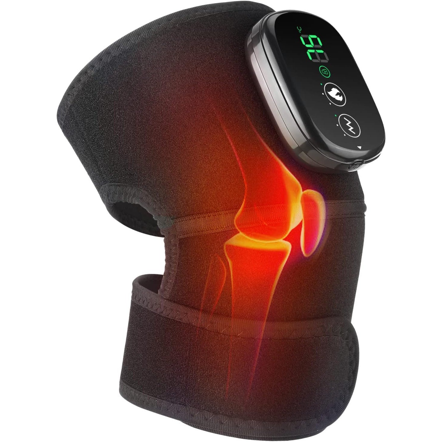 MOAJAZA Cordless Heated Knee Brace with Vibration Massage