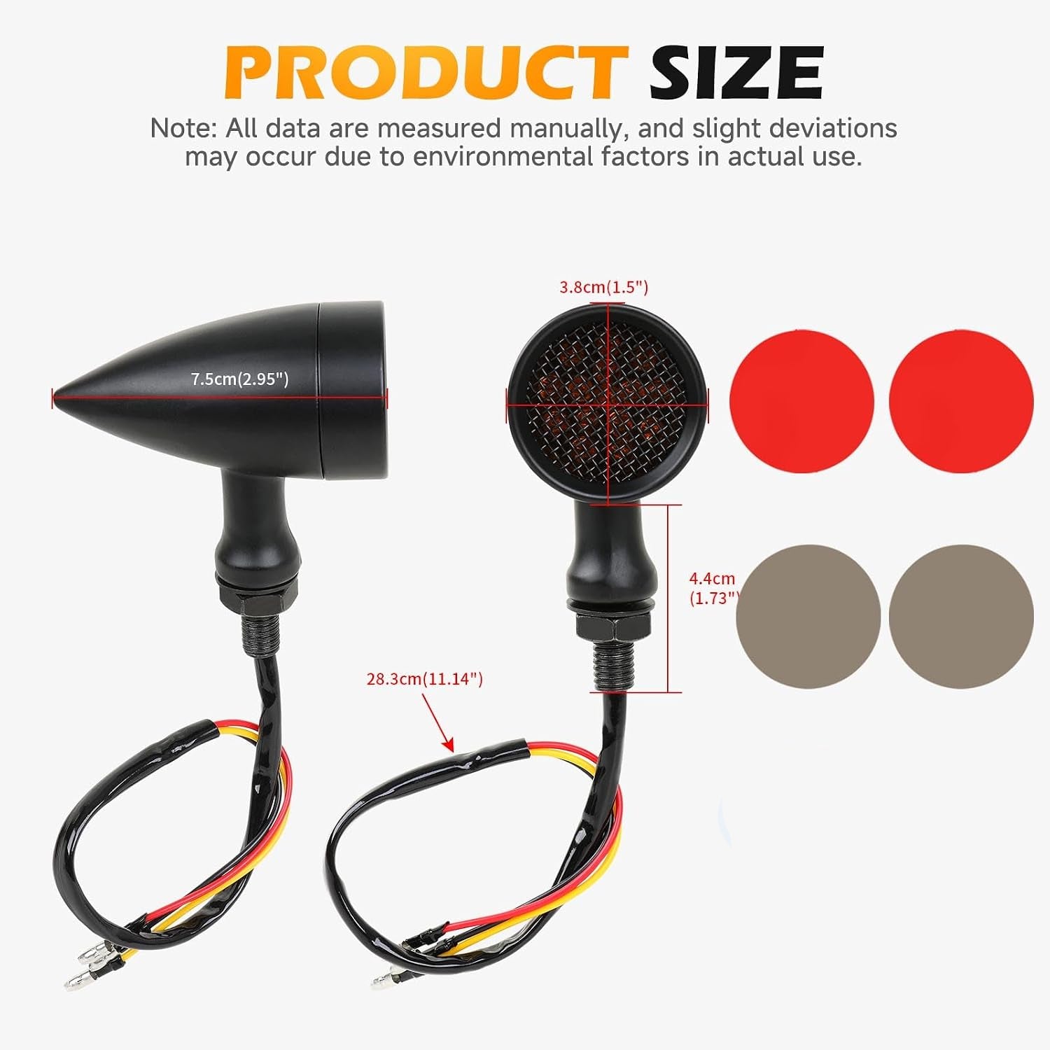 Rich Choices D-YUECAQP126 15 LED Motorcycle Turn Signal Lights 12V 2-Pack