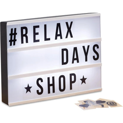 Relaxdays 85-Letter LED Light Box with USB Power - Gomix Brands Outlet