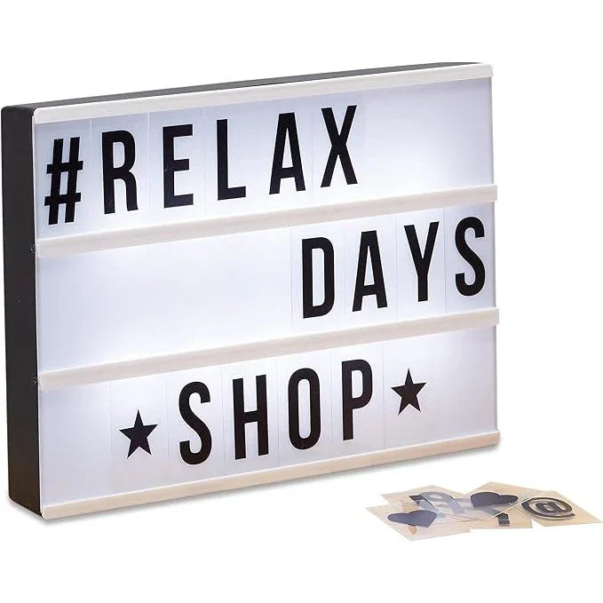 Relaxdays 85-Letter LED Light Box with USB Power - Gomix Brands Outlet
