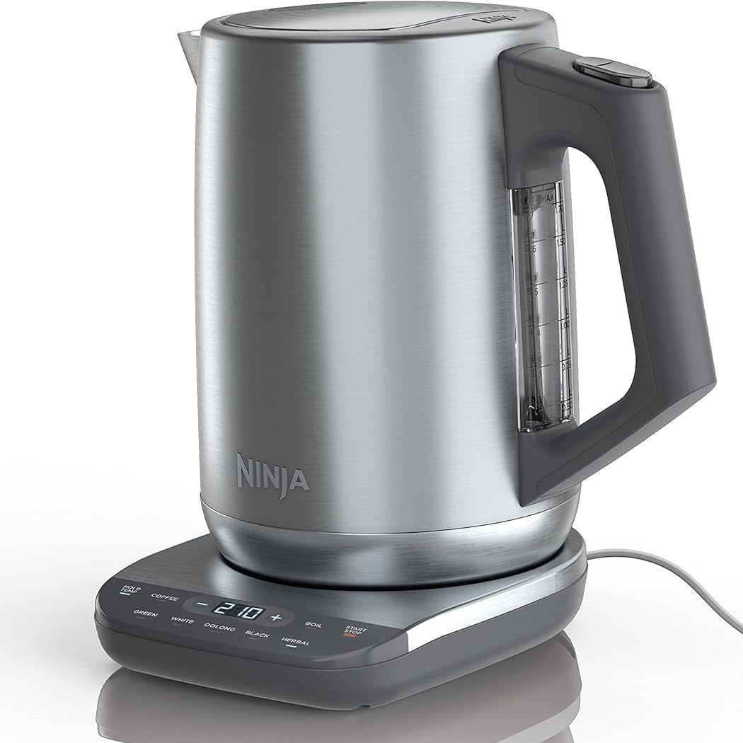 Ninja KT200 7‑Cup Precision Temperature Electric Kettle – Stainless Steel