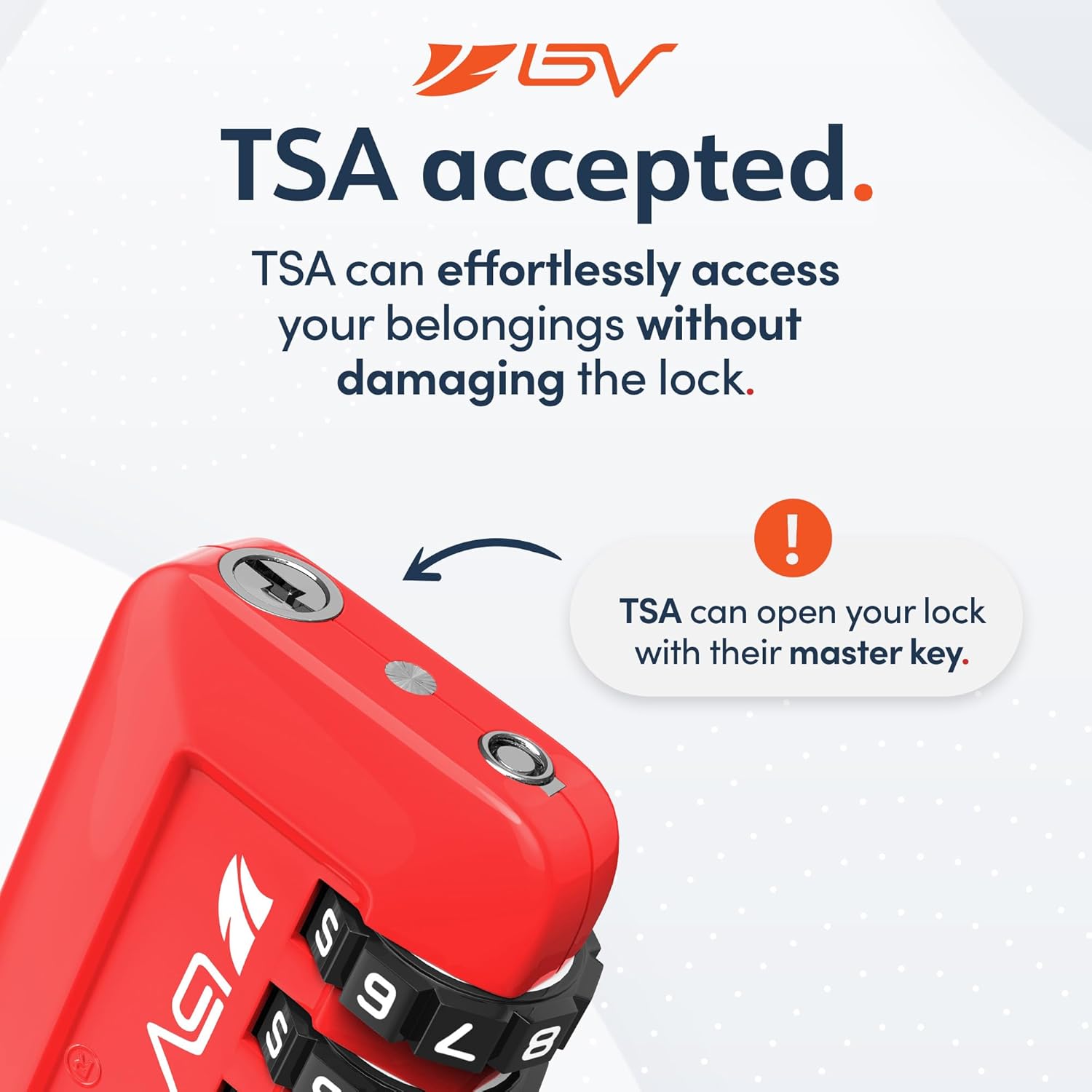 TSA-Approved Red Combination Travel Lock Set – 6 Pack for Luggage