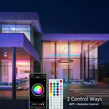 HOVVIDA 5m RGB LED Strip with App, Remote, Music Sync - Gomix Brands Outlet