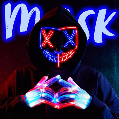 AnanBros Halloween LED Light Up Mask 3 Modes