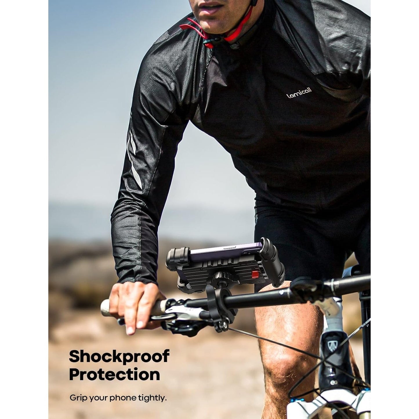 Lamicall Universal Bike & Motorcycle Phone Holder for 4.7‑6.8" Smartphones