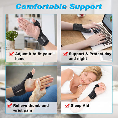 Adjustable Breathable Thumb Spica Splint for Wrist Support and Pain Relief