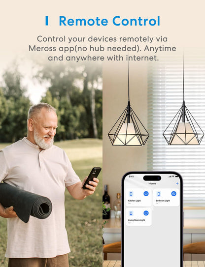 Meross HomeKit WiFi Smart Light Switch 1-Gang Neutral Required