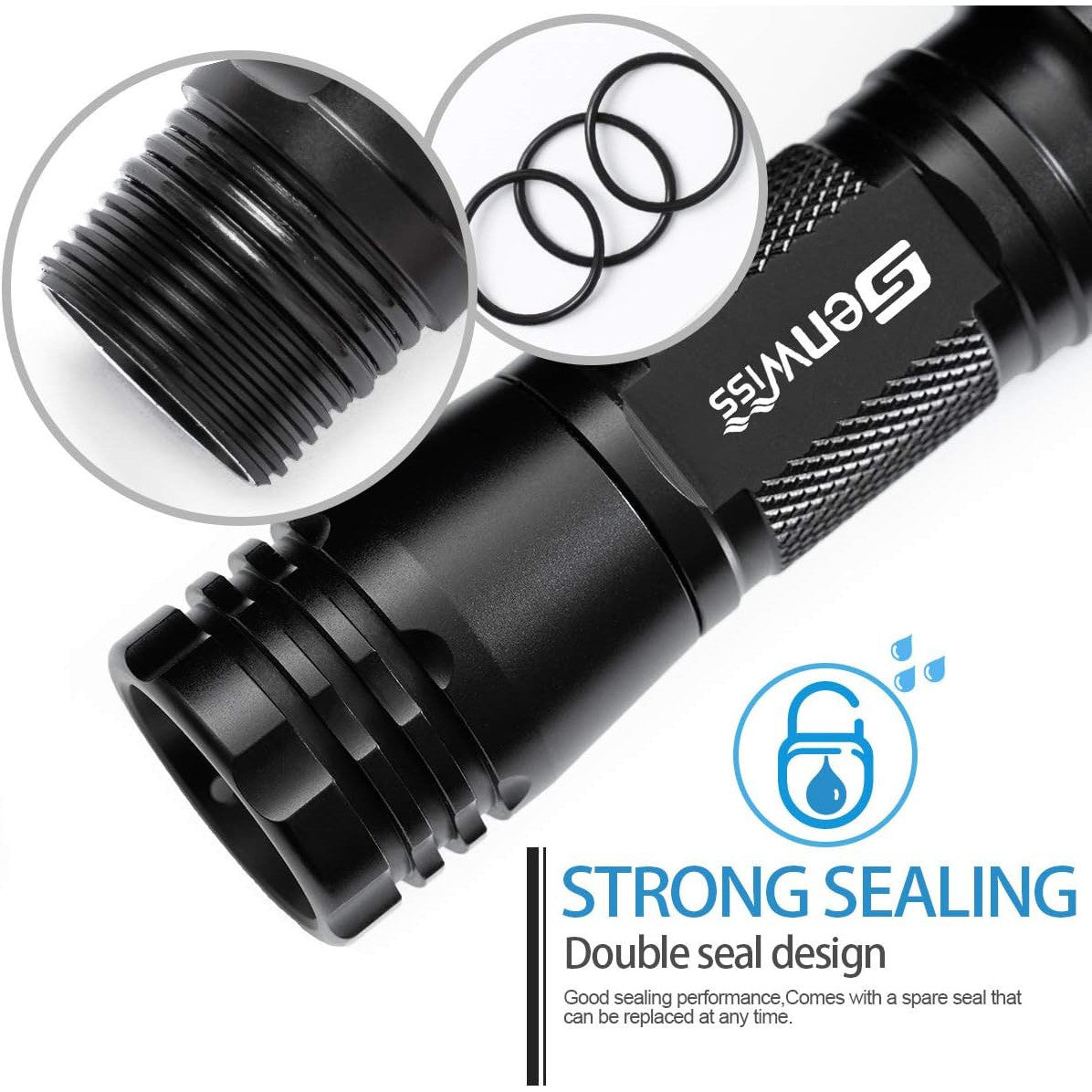 1000 Lumen Super Bright XPL-LED Dive Torch Waterproof 80M