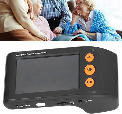 Glomora Portable Digital Magnifier with 3.5" LCD, 2-32x Zoom