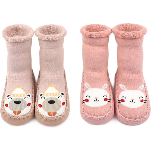 Adorel Anti‑Slip Baby Socks – Cute Animal Designs, Warm & Cozy