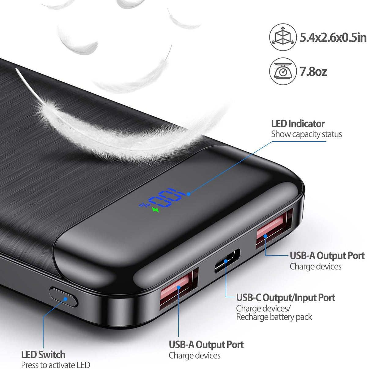 ENEGON HYG039 10000mAh Portable Power Bank Charger