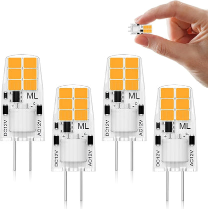 4-Pack G4 LED Light Bulbs 1.2W Warm White 2700K - Gomix Brands Outlet