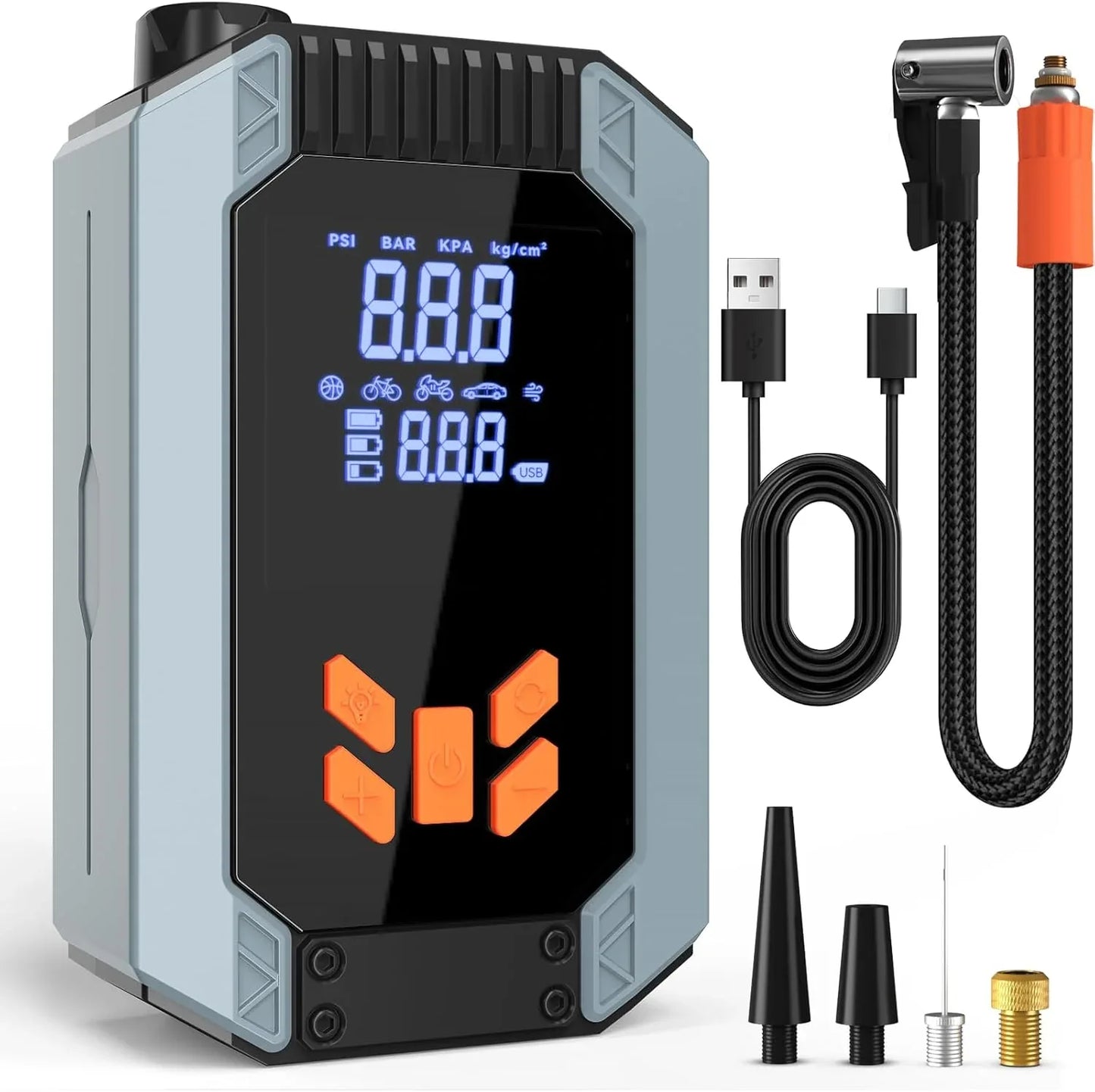 Clicar Portable Tire Inflator ST-9632C-04 150 PSI 3600mAh LED - Gomix Brands Outlet