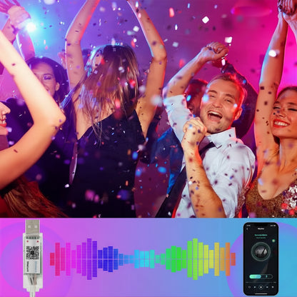 ZWOOS 10m 100 LED RGB String Lights Music Sync USB IP65 App Remote