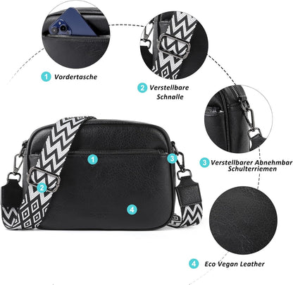 TANTOMI Women's Multifunctional Crossbody Bag with Spacious Compartments