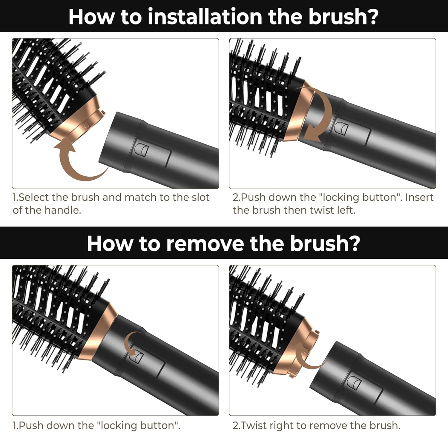 Atopskins 6-in-1 Air Styler Set with Dryer, Curler, Brush