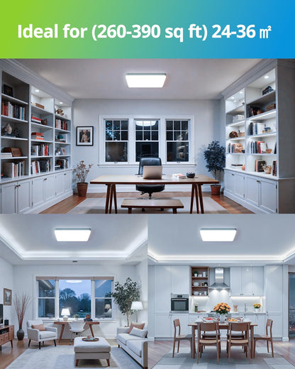 Yafido 48W-kwadrat LED Ceiling Lamp 48W 4320lm 30cm
