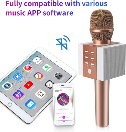 TOSING 008 Wireless Bluetooth Karaoke Mic with 10W Stereo Speakers