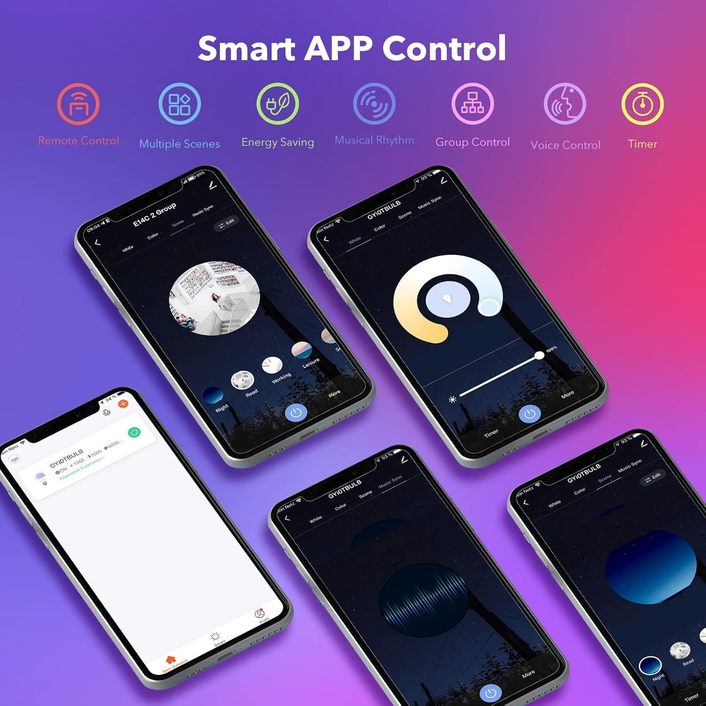 GY Alexa Smart GX53 Wi‑Fi LED Lamp 16M Colors