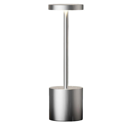 SAKRINGT 2-Pack Cordless LED Table Lamp – Rechargeable Dimmable Silver