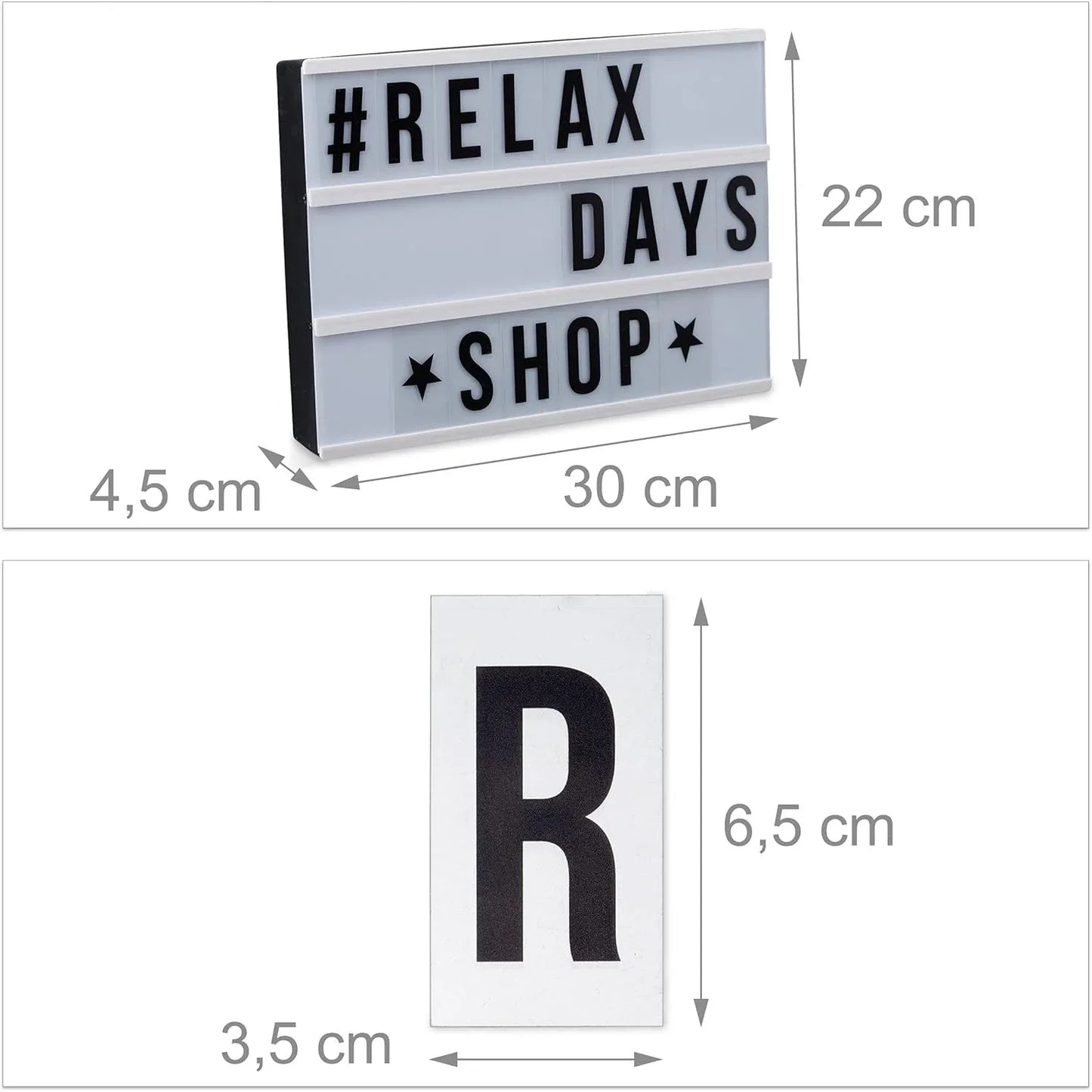 Relaxdays 85-Letter LED Light Box with USB Power - Gomix Brands Outlet