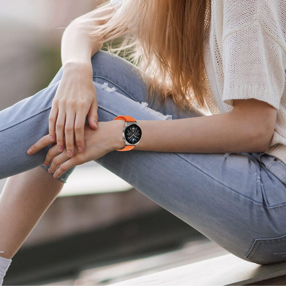 Niboow 22mm Braided Nylon Strap for Huawei Watch