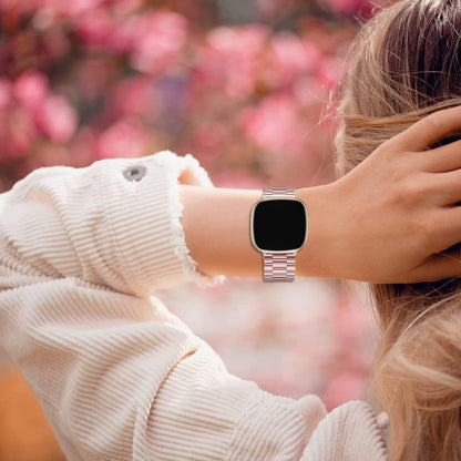 VELULYX Stainless Steel Watch Band for Fitbit Versa 3 4 Sense 2 Gold