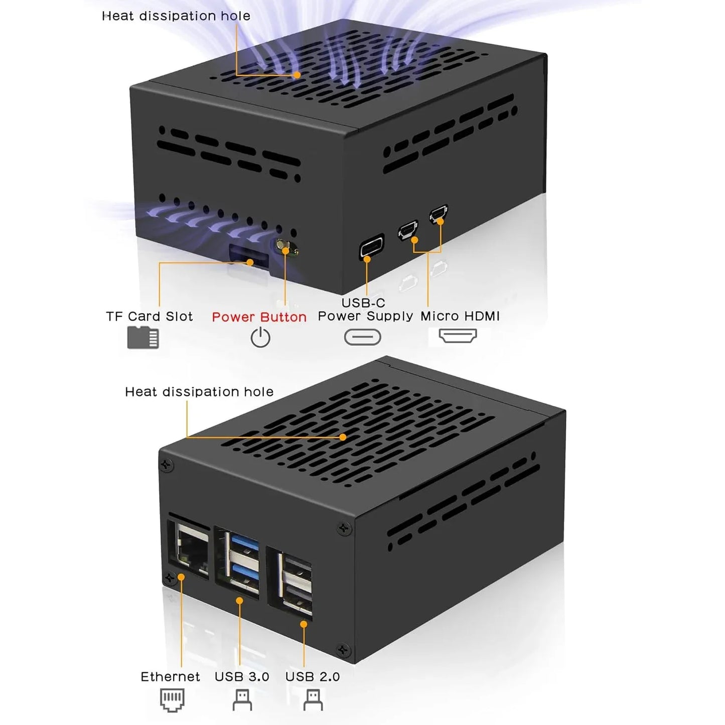 Geekworm P579 Metal Raspberry Pi 5 Case with M.2 Support - Gomix Brands Outlet