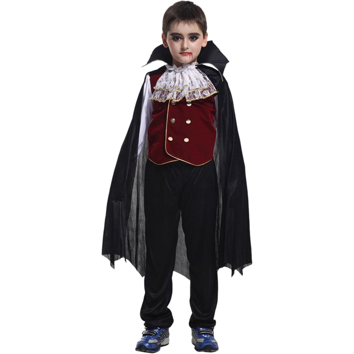 Licus Kids Vampire Halloween Costume for Boys Gothic Dracula Outfit