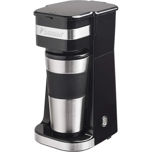 Bestron Portable Coffee Maker with Insulated 420ml Thermal Mug