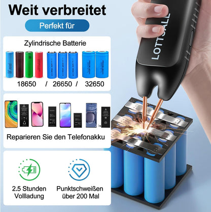 Lottsall Portable Spot Welder with Battery – 99 Speed Settings