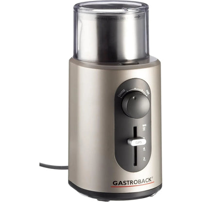 Gastroback Design Coffee Grinder Basic with Stainless Steel Blade and 5 Grind Settings - Gomix Brands Outlet