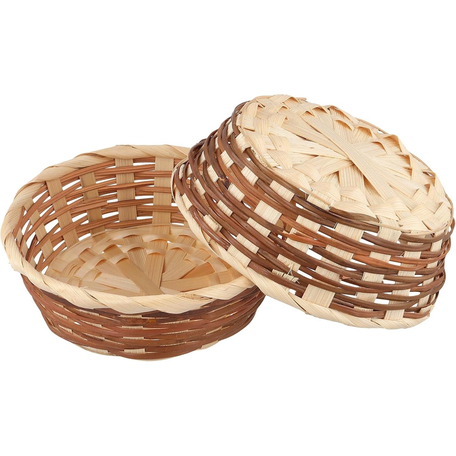 15 Small Bamboo Bread Baskets – 17cm Round Gift Set