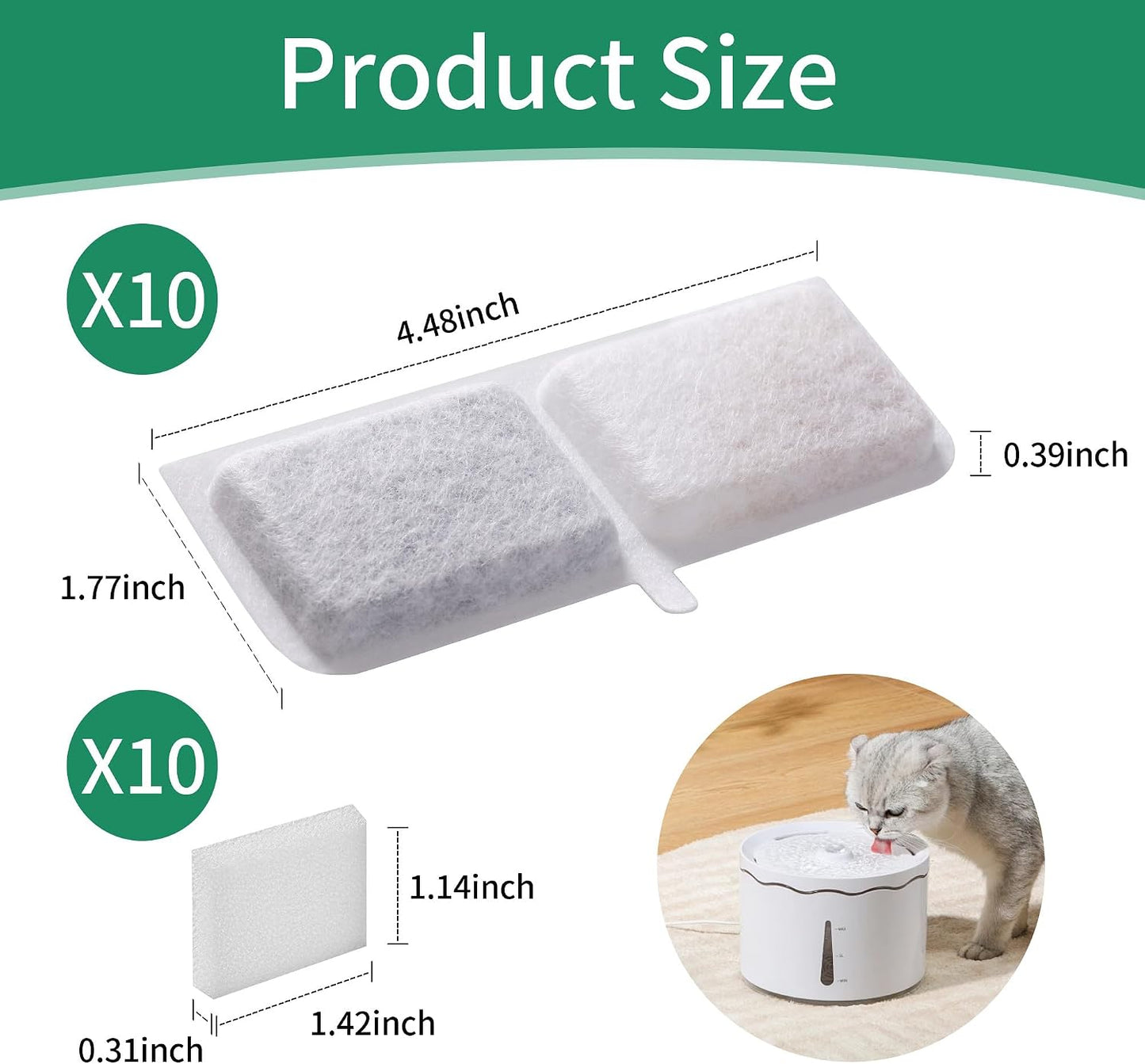 LCXCXY BB-guolvmian Cat Water Fountain Filter