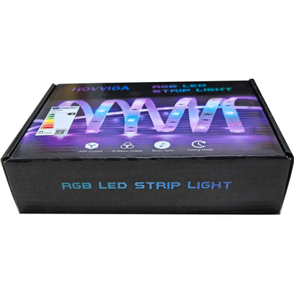 HOVVIDA 5m RGB LED Strip with App, Remote, Music Sync - Gomix Brands Outlet