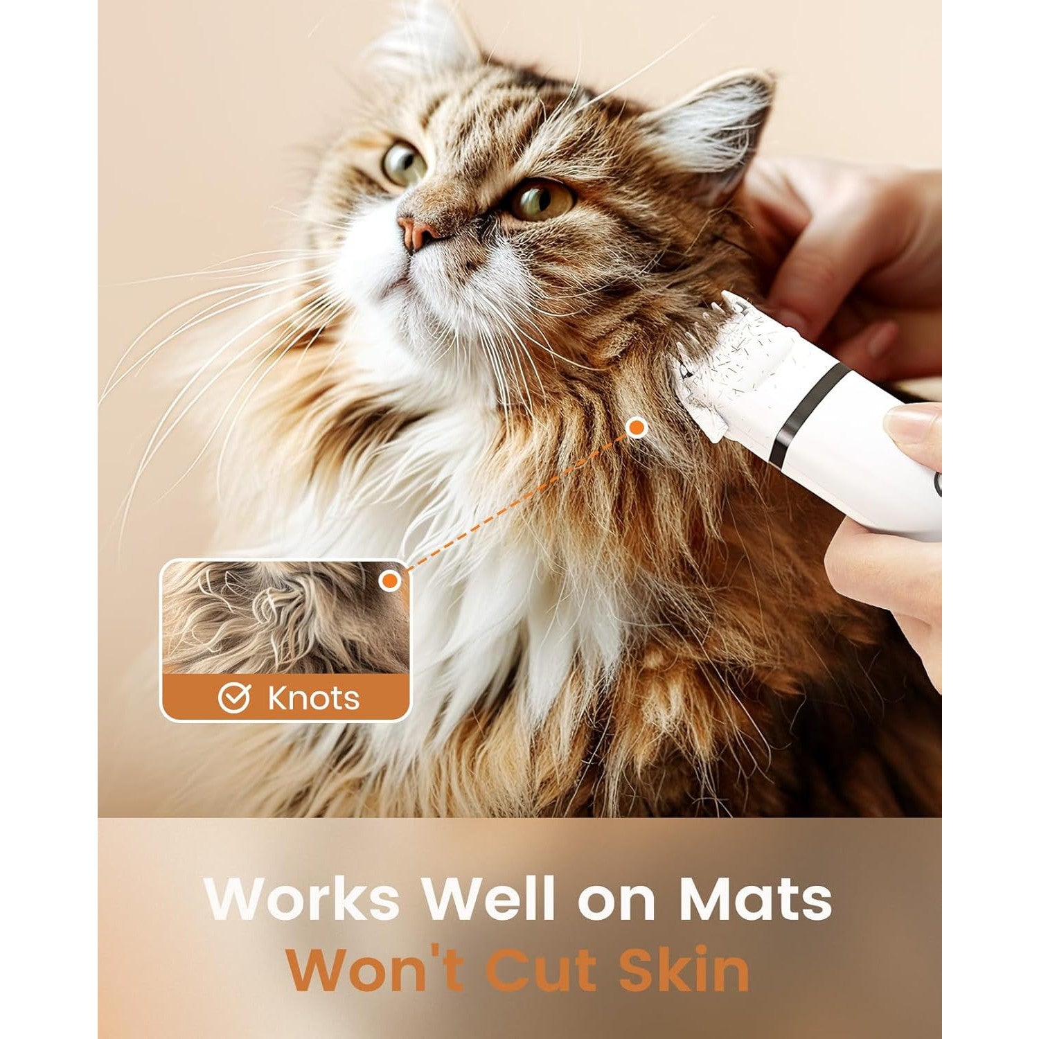 oneisall 3-in-1 Low-Noise Cordless Cat Grooming Clippers Kit