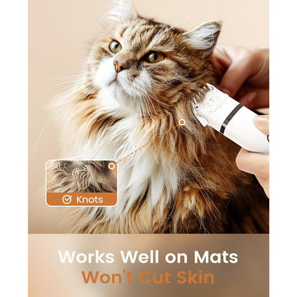 oneisall 3-in-1 Low-Noise Cordless Cat Grooming Clippers Kit