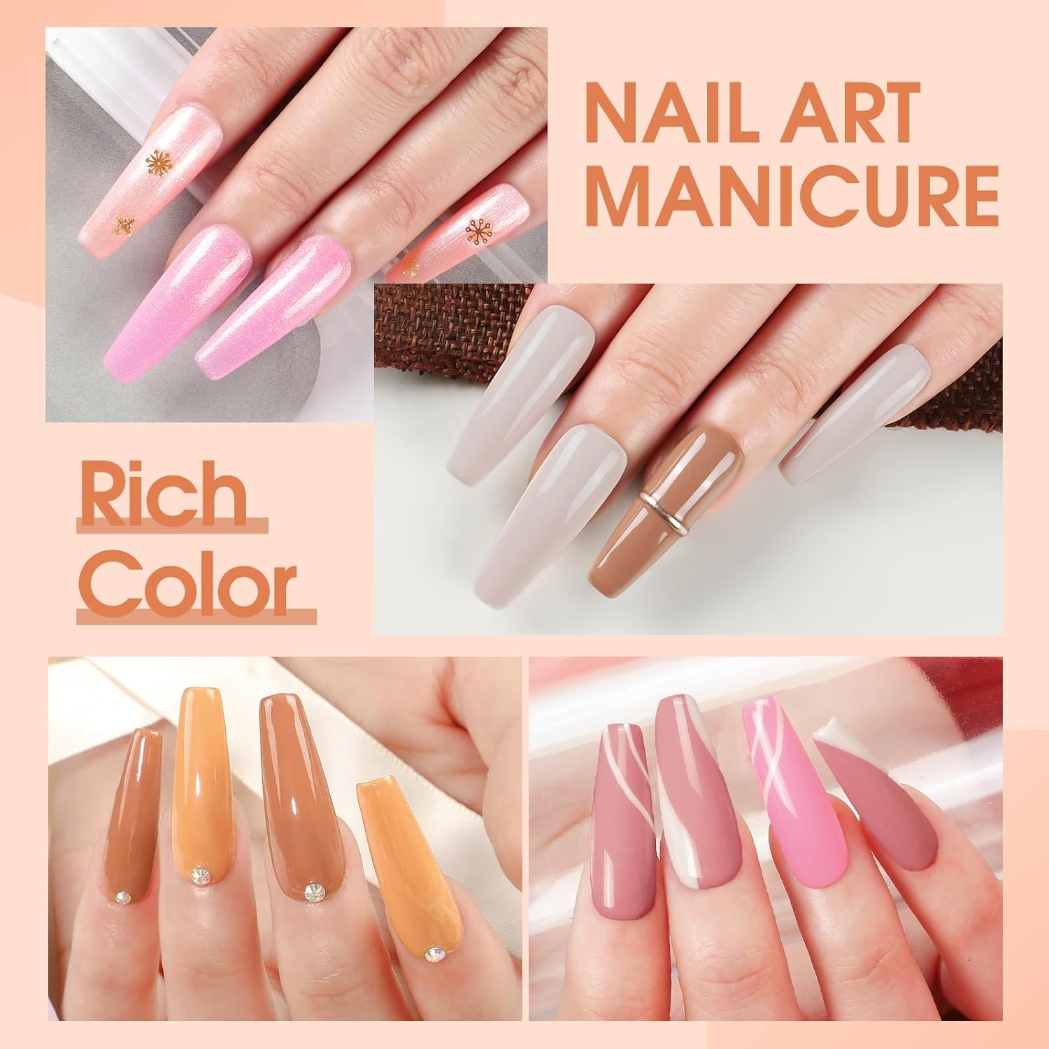 COSCELIA 20+5 Color Semi-Permanent Nail Kit with UV/LED Lamp