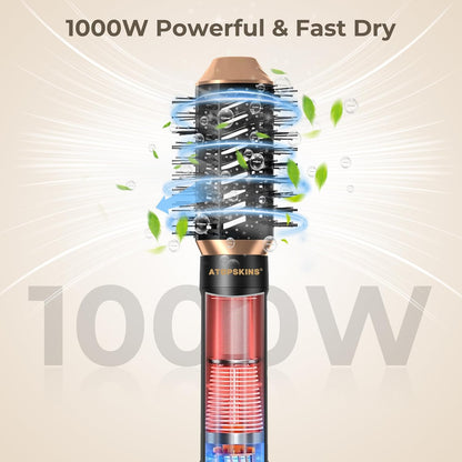 Atopskins 6-in-1 Air Styler Set with Dryer, Curler, Brush