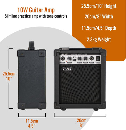 3rd Avenue GA10E 10W Electric Guitar Amplifier Black