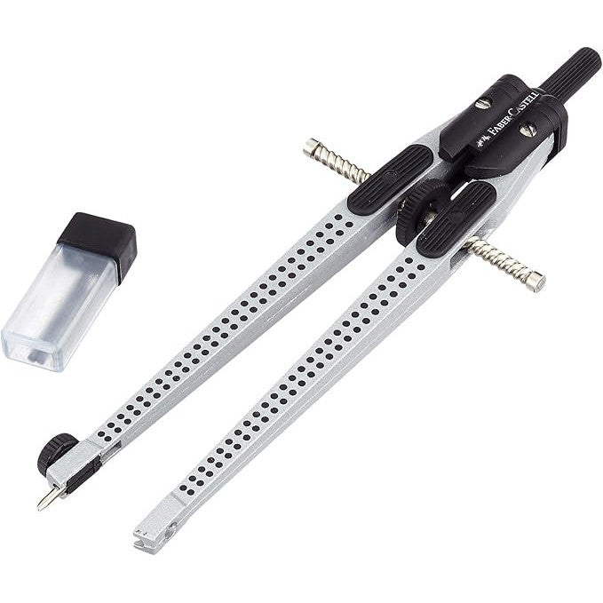 Faber-Castell Grip Quick-Set Silver Compass Precise Drafting Tool