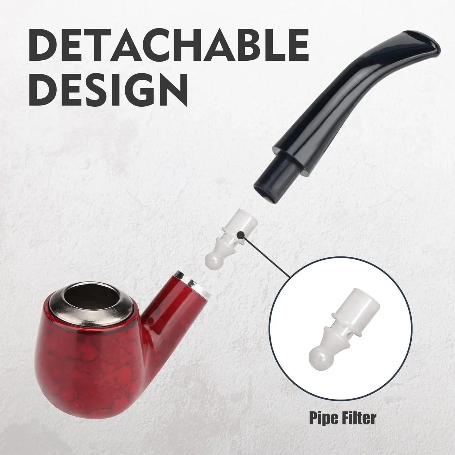 Scotte Captain Pipe: Classic Red Tobacco Pipe with Smooth Finish - Gomix Brands Outlet