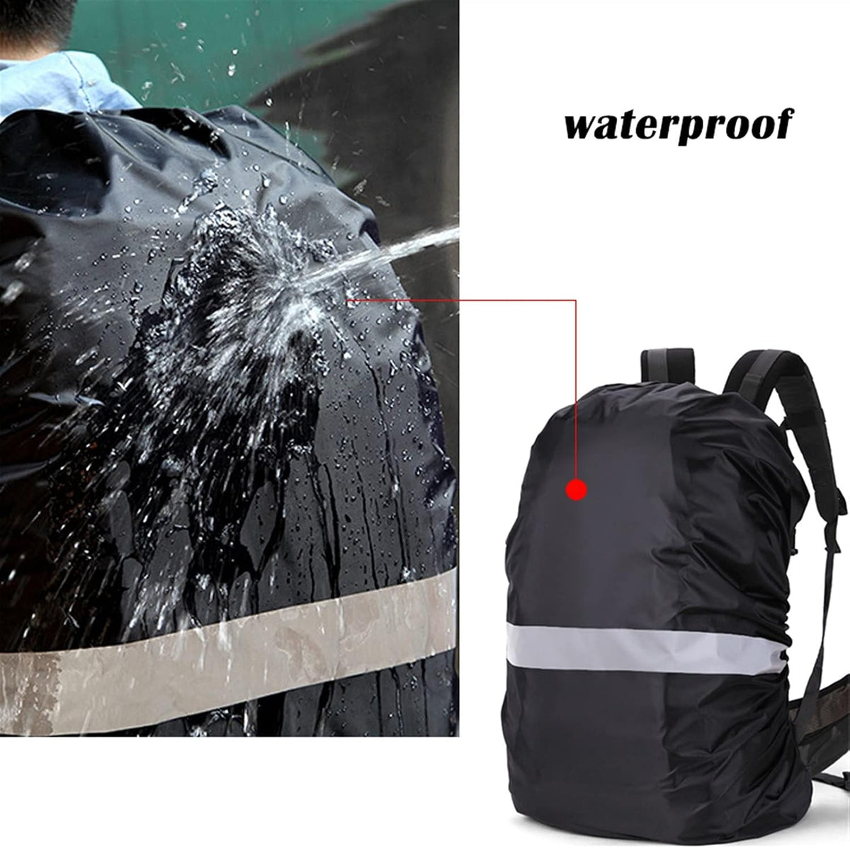 ADJAN Waterproof Backpack Rain Cover for Hiking