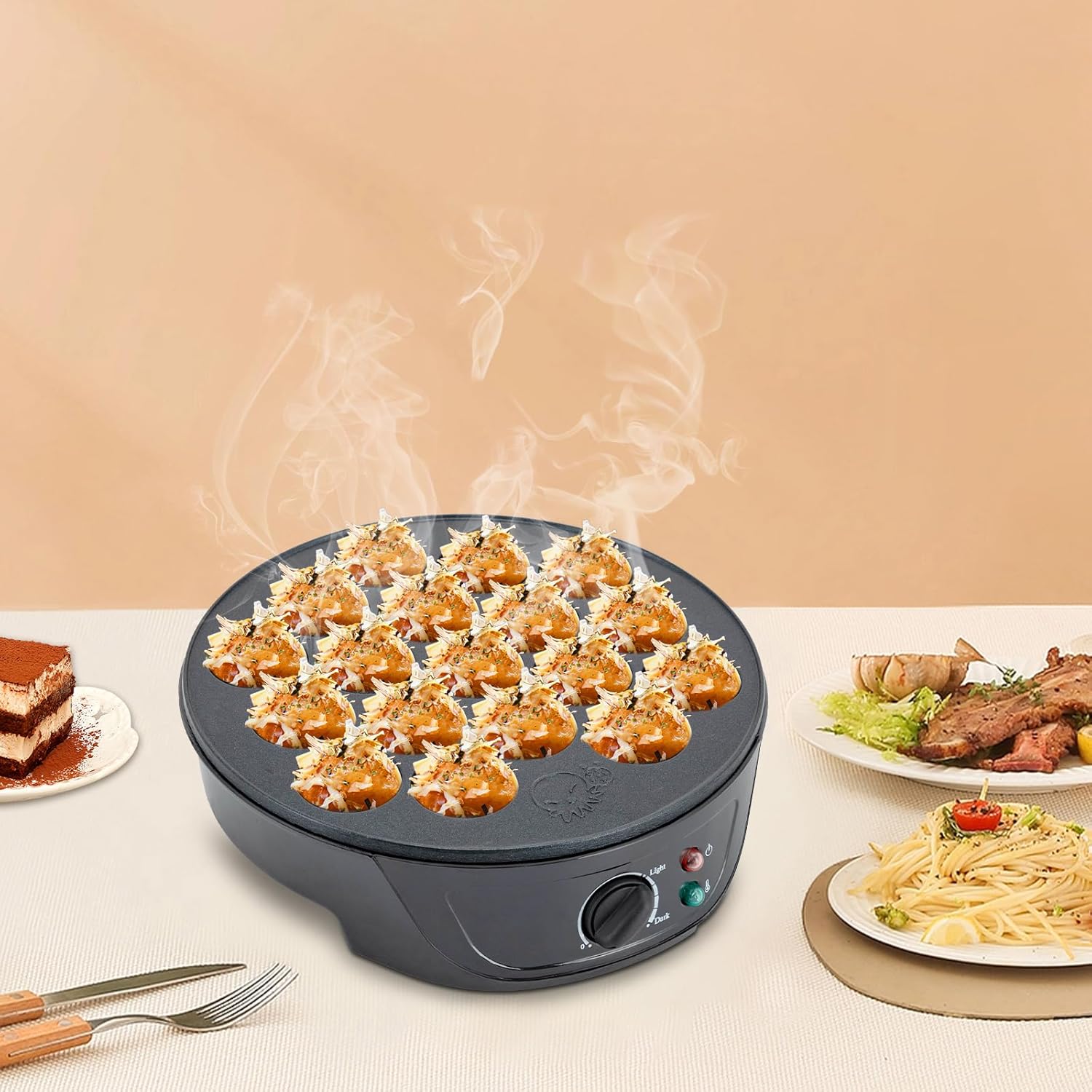 Takoyaki Maker 750W 18‑Hole Electric Cooking Pan – Quick, Precise, Fun
