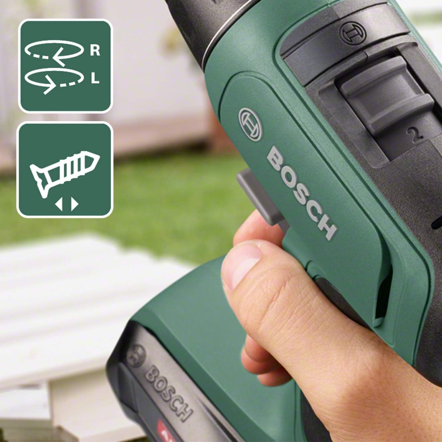 Bosch 18V Cordless Drill UniversalDrill with 2-Speed Gearbox