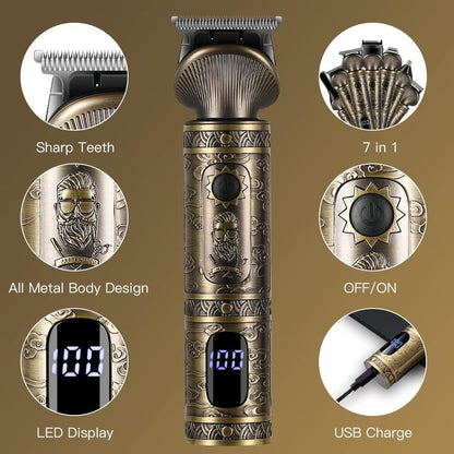 Surker 7-in-1 T-Blade Hair Clipper Kit with 9 Combs